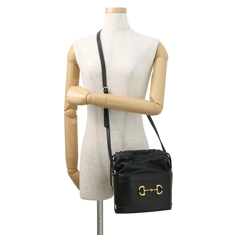 Gucci Bag Black Shoulder Horsebit Bucket - Picture 4 of 12